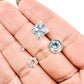 Par broquel dona con piedras hecho de Plata 925