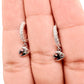 Par de Huggies pez con piedras hecho de plata 925