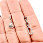 Par de aretes cadena colgante hecho de plata 925