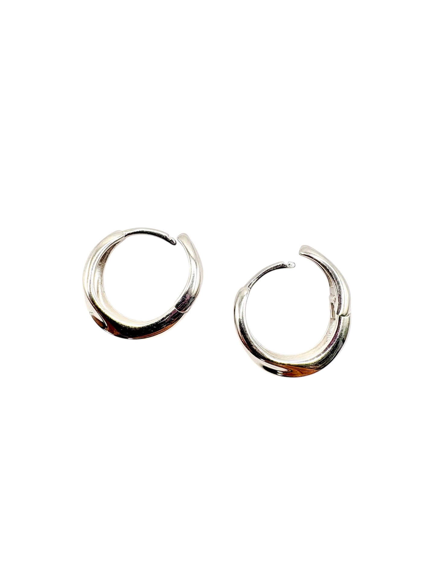 Par de Huggies chunky hechos de plata 925