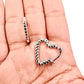 Par arracada corazon hecho de plata 925