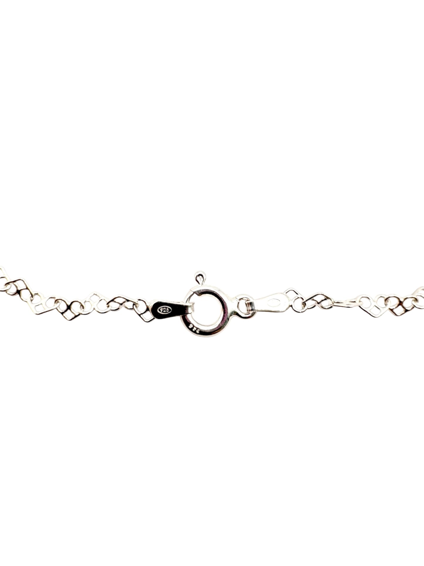Cadena corazón hecho de plata 925