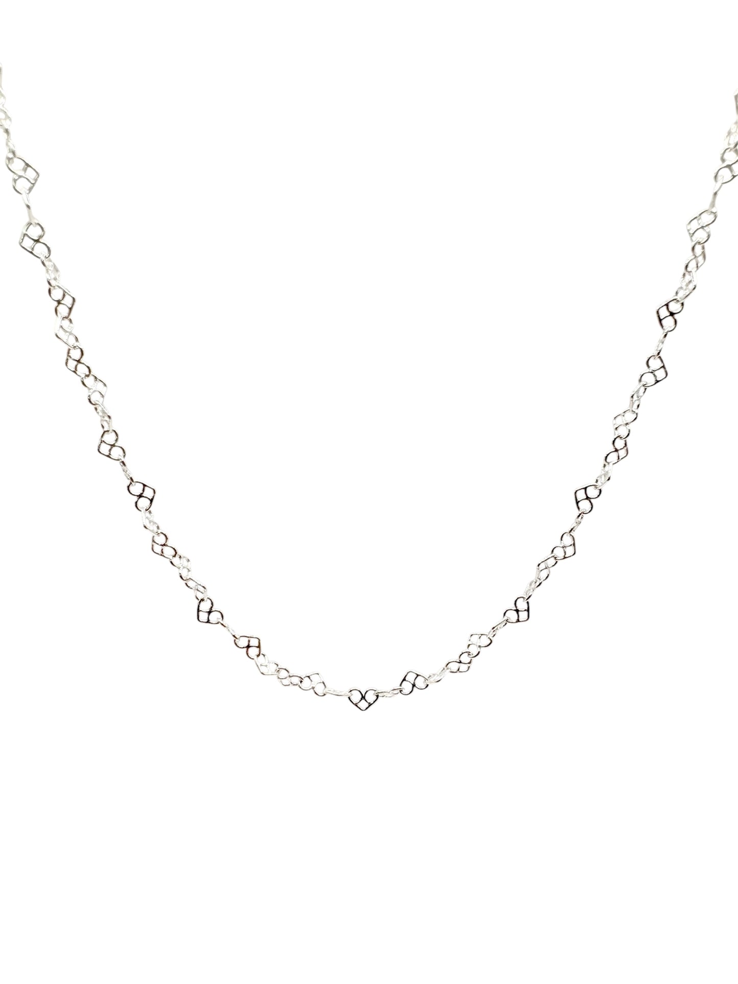 Cadena corazón hecho de plata 925