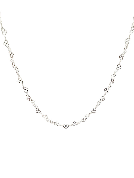 Cadena corazón hecho de plata 925