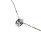 Cadena con piedra circonita ovalada hecho de plata 925