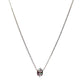 Cadena con piedra circonita ovalada hecho de plata 925