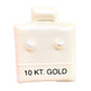 Mi primer Broquel perla natural mini básico oro 10k dorado
