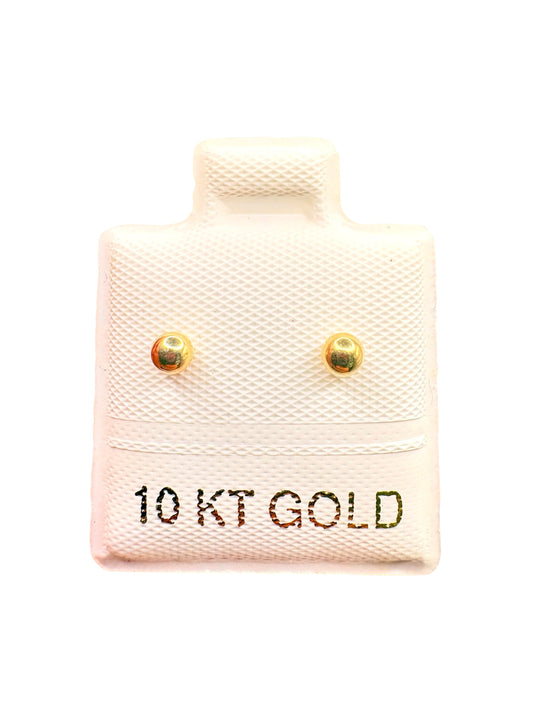 Mi primer Broquel bola básico mini oro 10k dorado