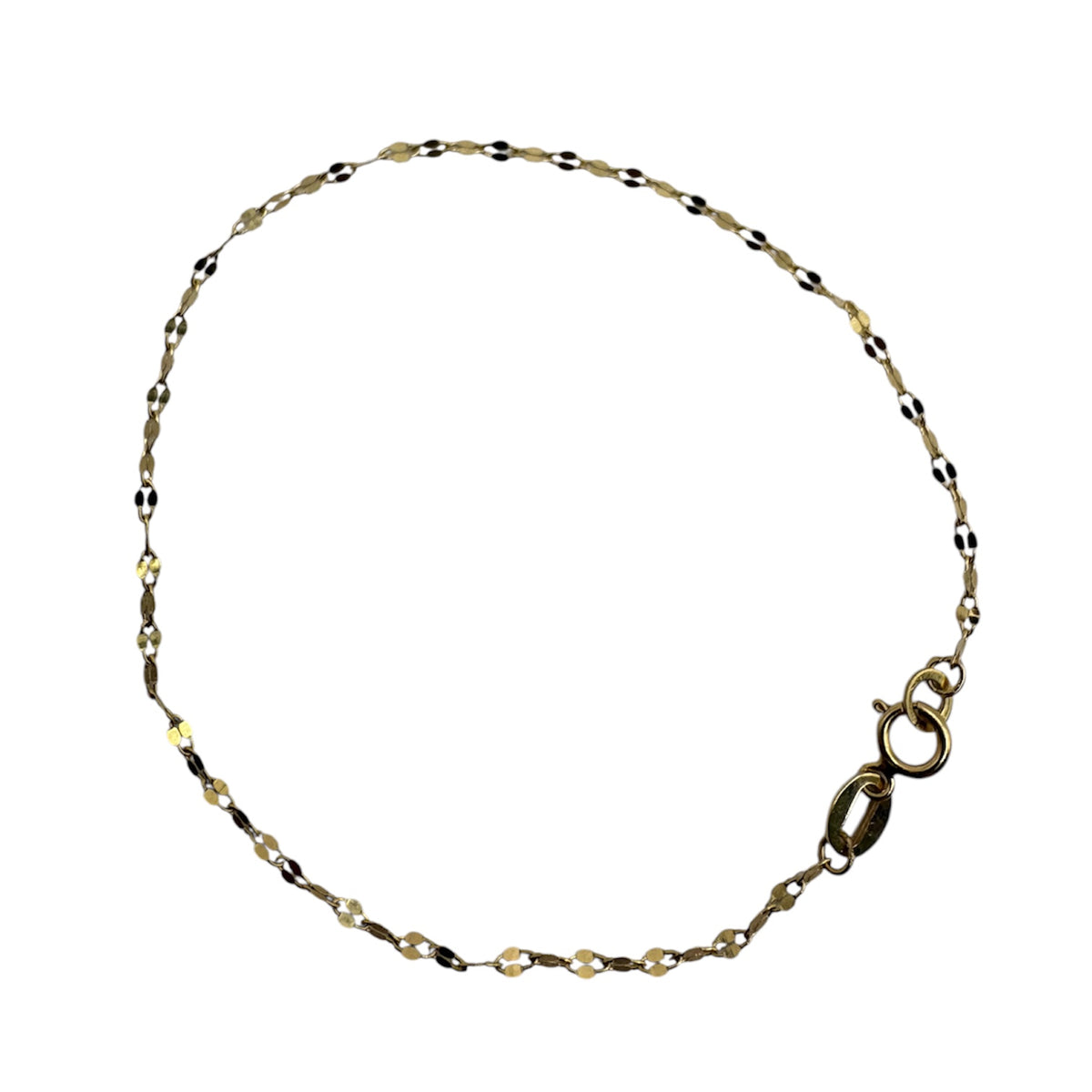 Pulsera estilo grano de cafe hecho de oro 10K