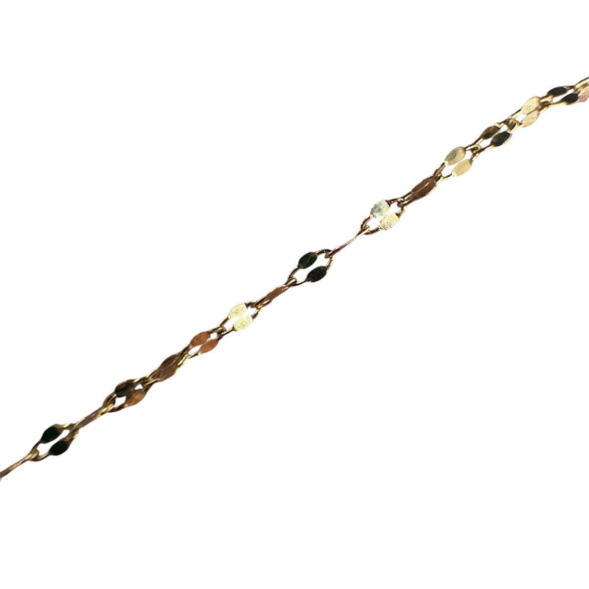 Pulsera estilo grano de cafe hecho de oro 10K
