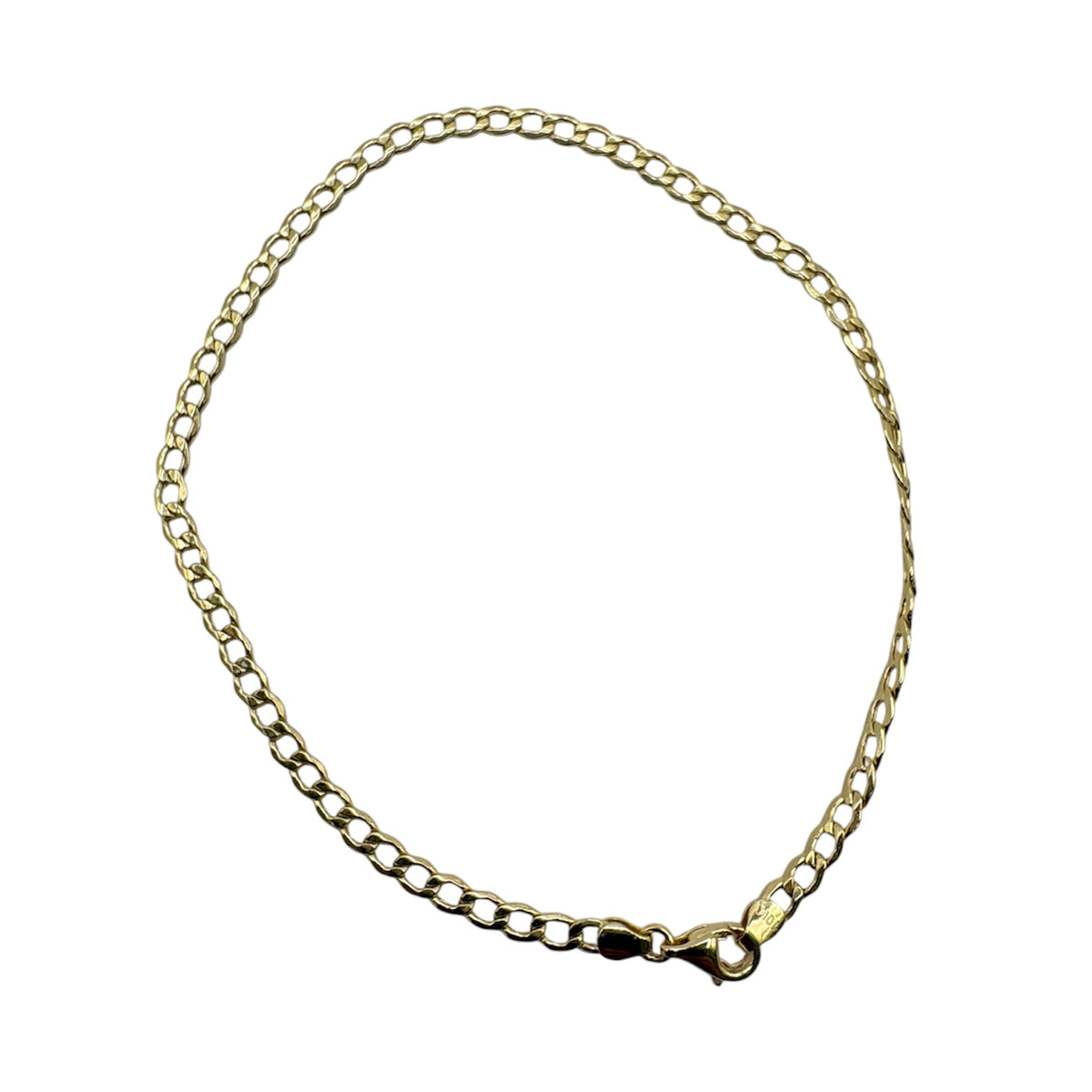 Pulsera barbada hecho de oro 10K
