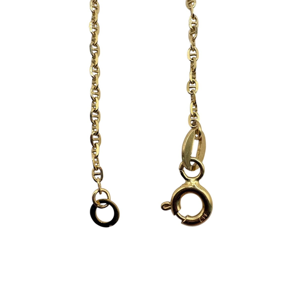 Pulsera estilo eslabones plano entrelazado hecho de oro 10K