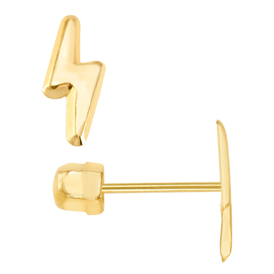 Par de Broquel rayo oro 10k DORADO