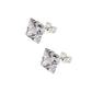 Par de aretes cuadrado XL 8mm plata 925
