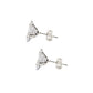 Par de aretes cuadrado XL 8mm plata 925