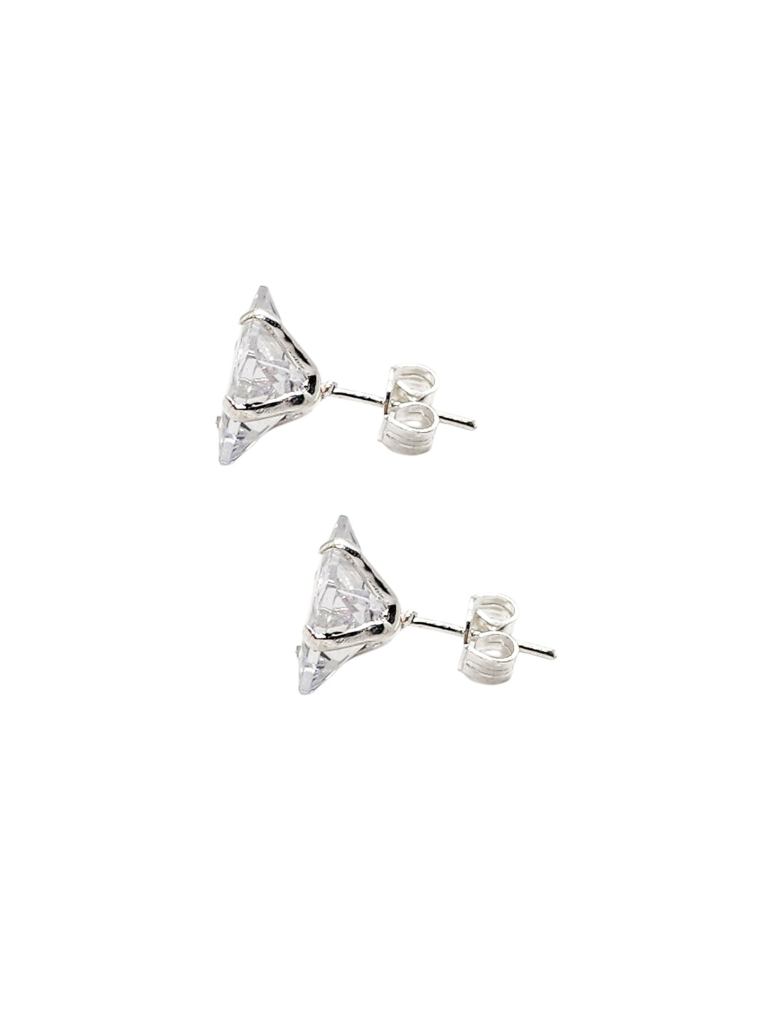 Par de aretes cuadrado XL 8mm plata 925