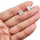 Par de aretes cuadrado XL 8mm plata 925