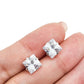 Par de aretes cuadrado XL 8mm plata 925