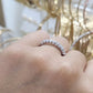 Anillo media churumbela oro blanco 10k
