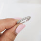 Anillo media churumbela oro blanco 10k