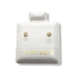 Par o Pieza de Broquel Bisel con Piedra Blanca Mini oro 10k