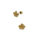 Par de Broquel corona princess mini oro 10k