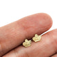 Par de Broquel corona princess mini oro 10k