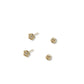 Par o Pieza de Broquel Estrella con Zirconia Blanca Facetado Mini Oro de 10k DORADO