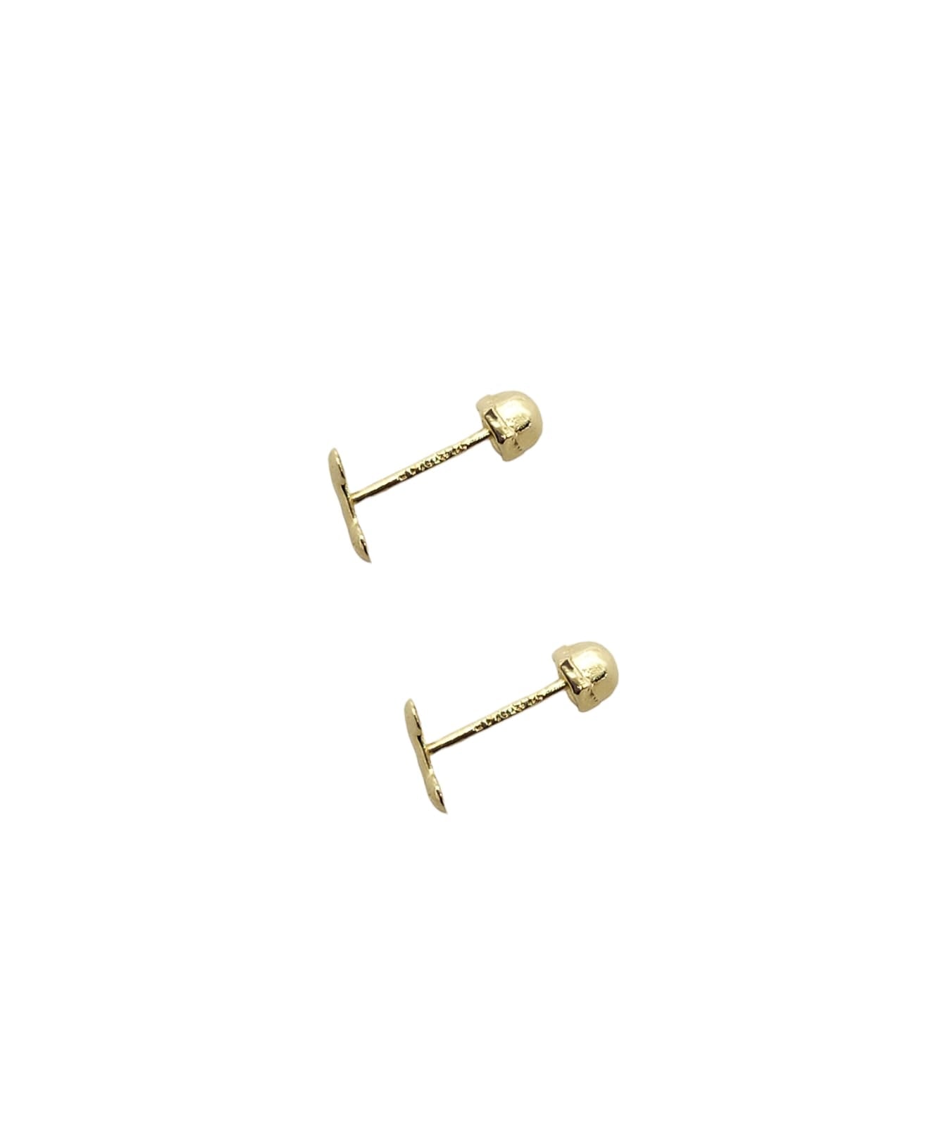 Par o Pieza de Broquel Mini Hueso Oro de 10k DORADO