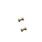 Par o Pieza de Broquel Mini Hueso Oro de 10k DORADO