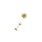 Par o Pieza de Broquel Trébol Flor con Zirconia Blanca Mini Oro de 10k DORADO