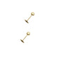 Par o Pieza de Broquel Trébol Flor con Zirconia Blanca Mini Oro de 10k DORADO