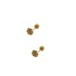 Par o Pieza de Broquel Trébol Flor con Zirconia Blanca Mini Oro de 10k DORADO