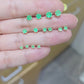Aretes Esmeralda natural oro 10k