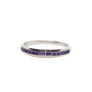 Anillo argolla media churumbela morado plata 925 PREMIUM