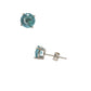 Aretes con piedra circonita azul  Plata 925