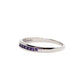 Anillo argolla media churumbela morado plata 925 PREMIUM