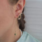 Par de arete colgante corazón liso y candado oro 10k DORADO