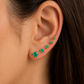 Aretes Esmeralda natural oro 10k