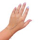 Anillo Pulsera con bisel piedra blanca ajustable oro 10k