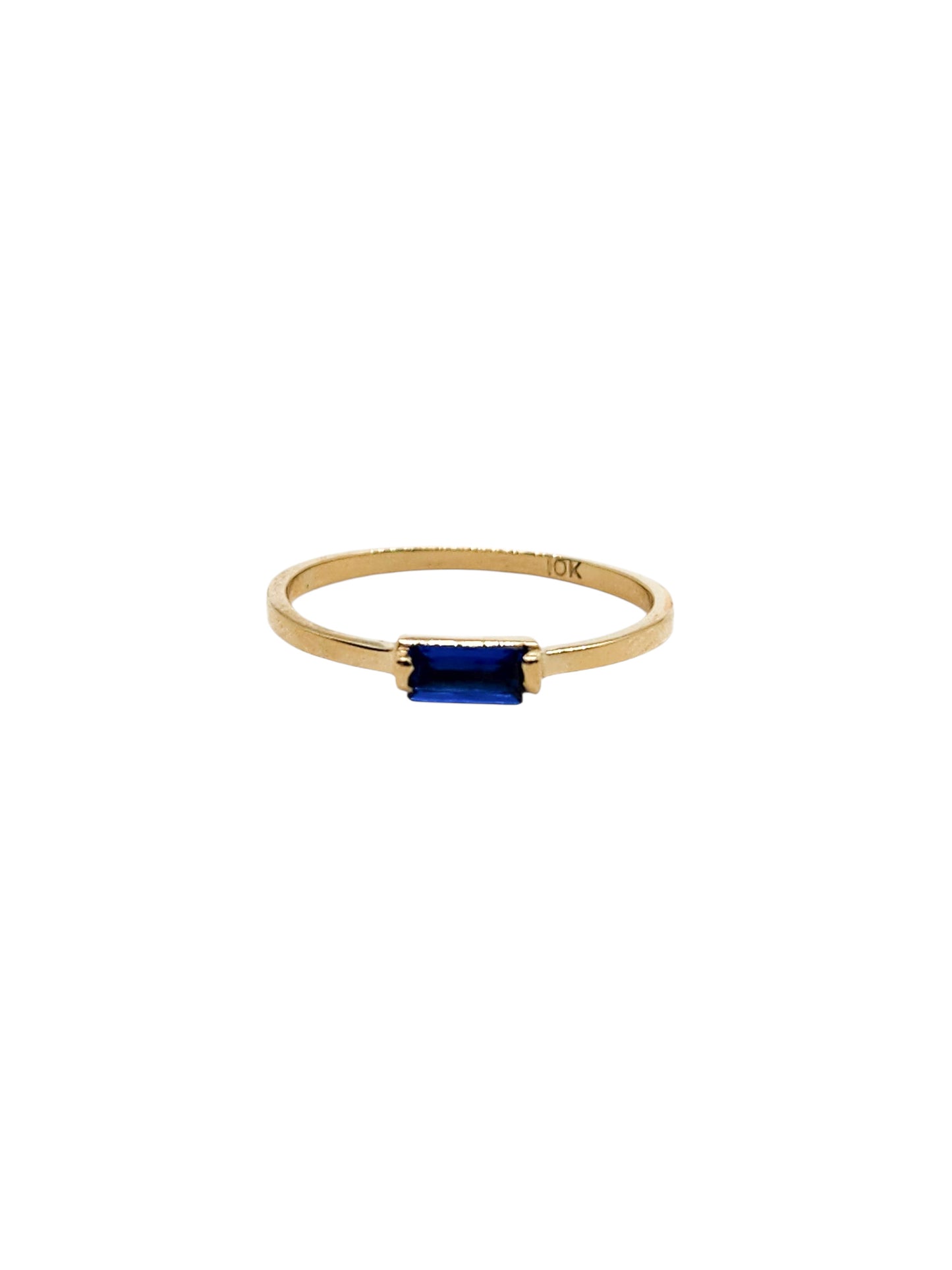 Anillo azul zafiro NATURAL oro 10k PREMIUM