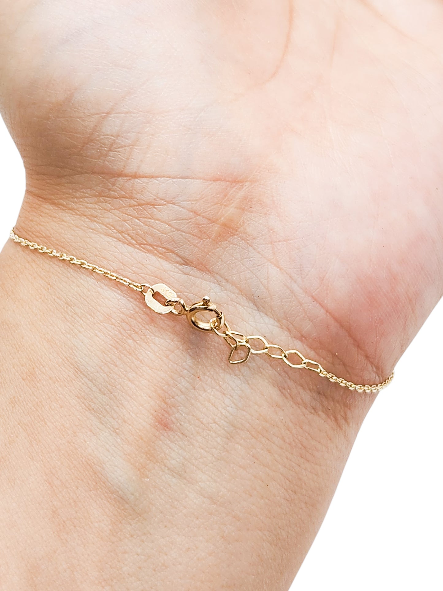 Anillo Pulsera corazón ajustable oro 10k