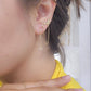 Par de arete colgante corazón oro 10k DORADO