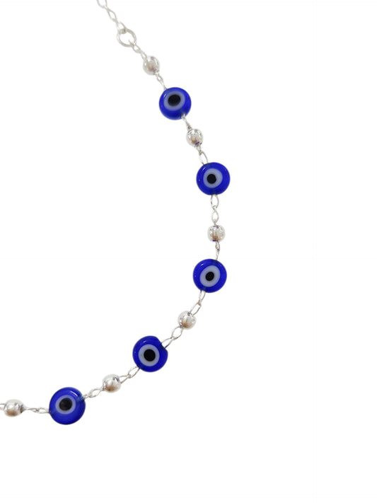 Pulsera ojito turco azul plata 925