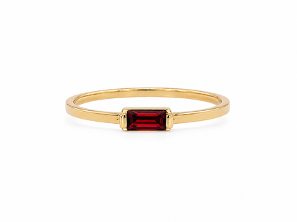 Anillo Granate NATURAL oro 10k PREMIUM