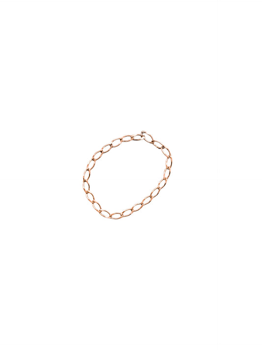 Anillo cadena semilla de melón oro 10k