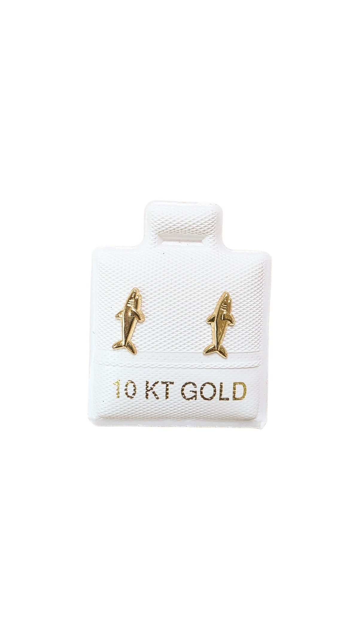 Par o pieza Broquel Tiburon Oro 10K