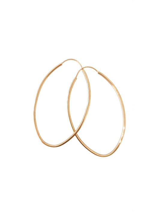 Arracadas oval ultra ligera oro 10k