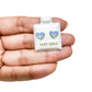 Par o Pieza de Broquel corazón ojo turco esmalte azul Oro de 10k DORADO