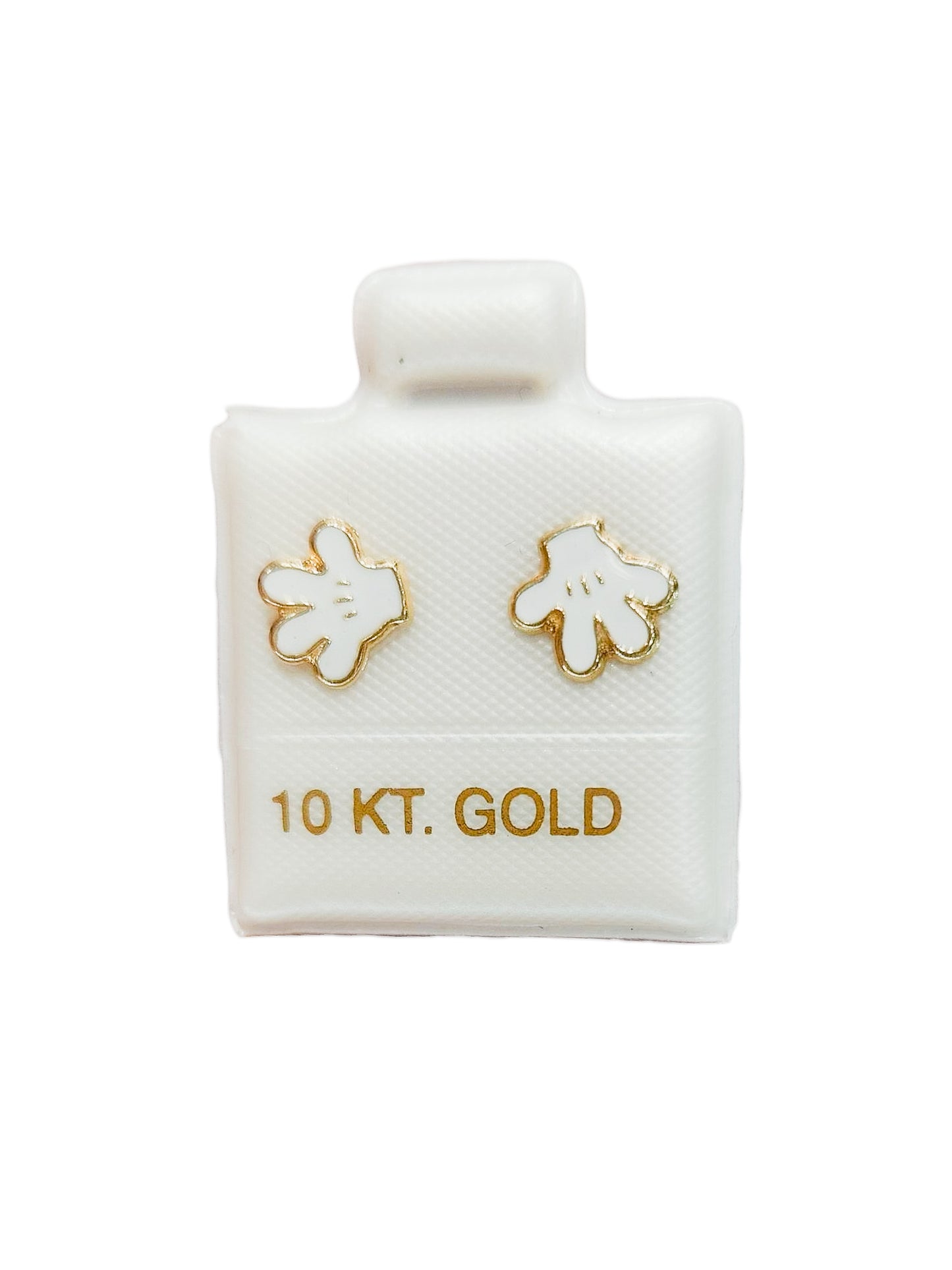 Par o Pieza de Broquel mano Mickey oro 10k